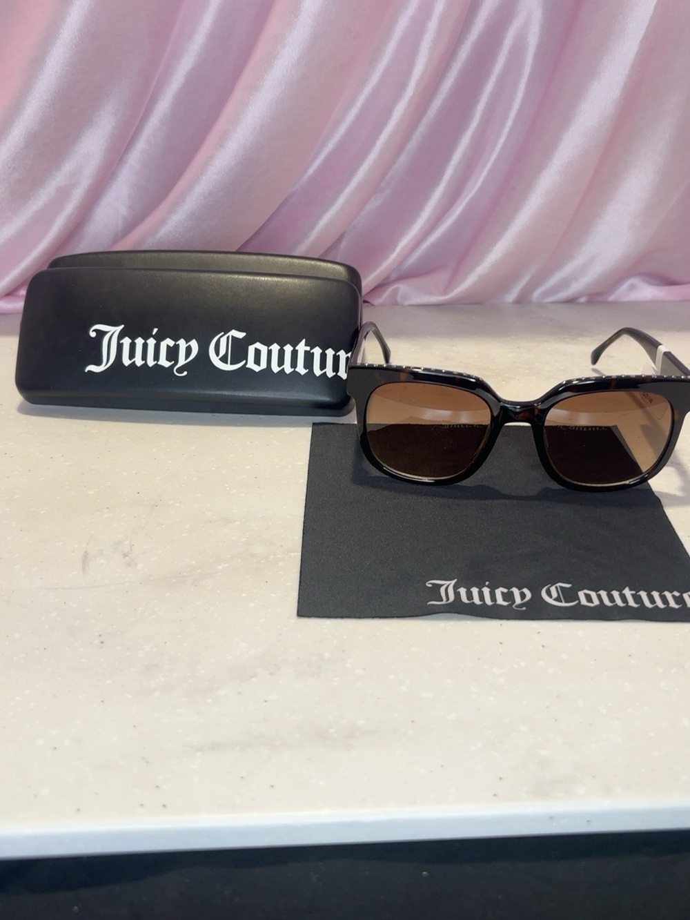 Juicy Couture Black Frame Sunglasses with Brown Lenses